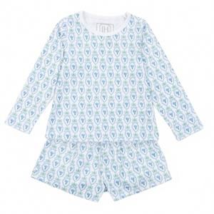 NEW LILA + HAYES girl's sophie top & short set in hampton blooms